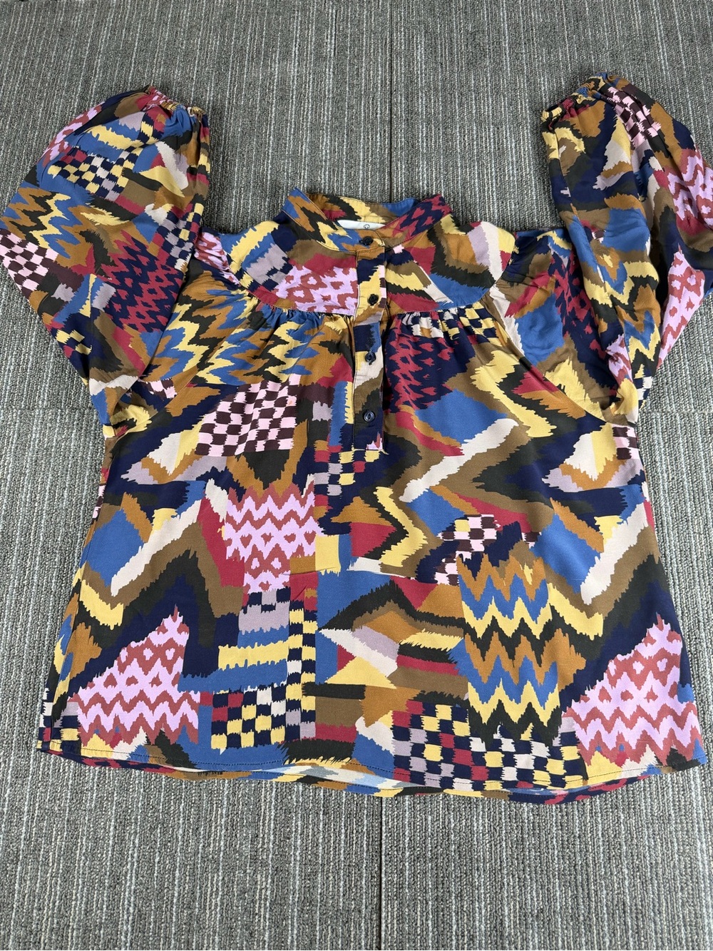 LaRoque Original Multicolor Geometric Print Blouse Size L
